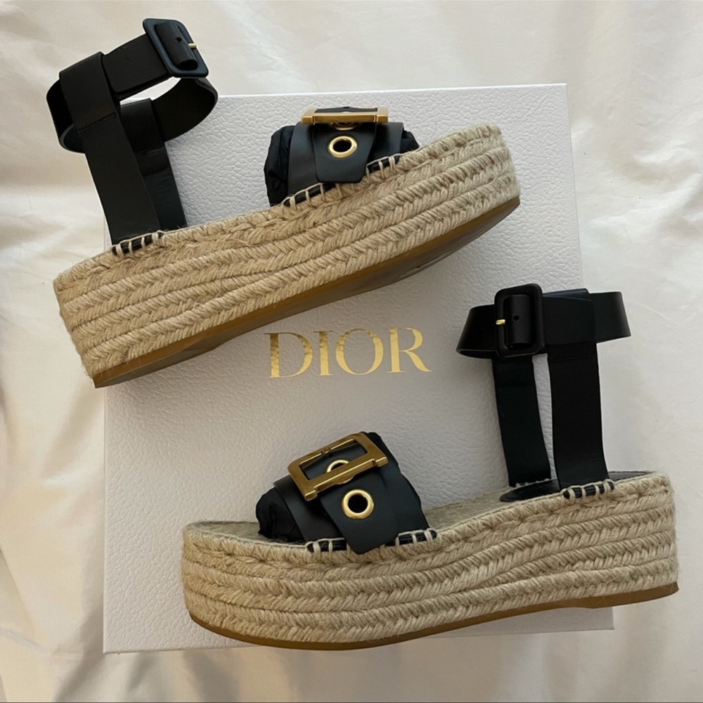 Dior platform espadrilles (like new)